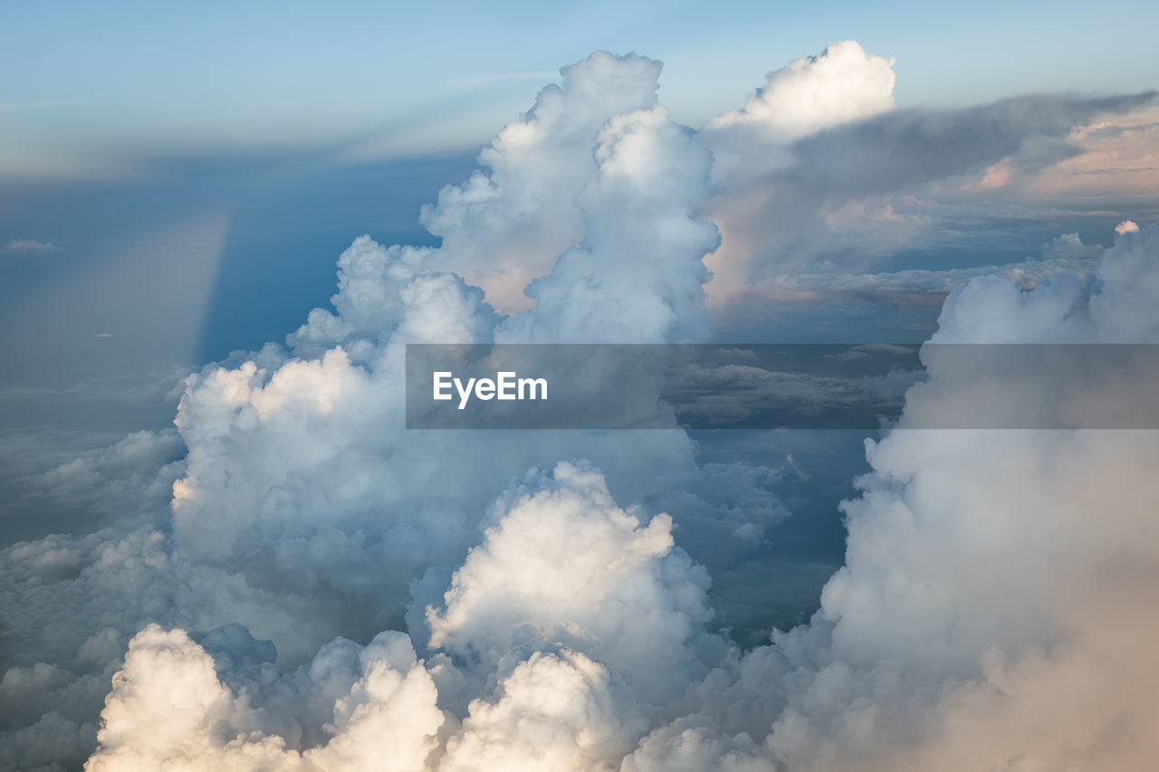 AERIAL VIEW OF CLOUDS OVER SKY