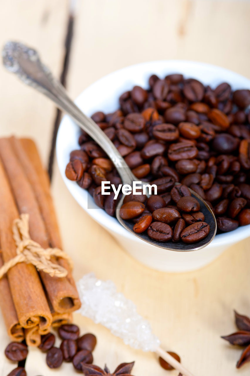 close-up of roasted coffee beans