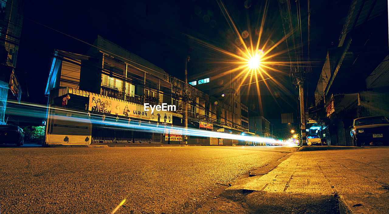 VIEW OF ILLUMINATED STREET LIGHTS