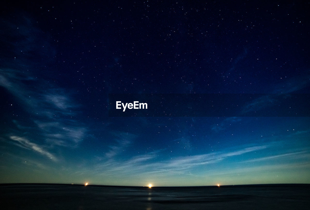 Scenic view of star field against star field