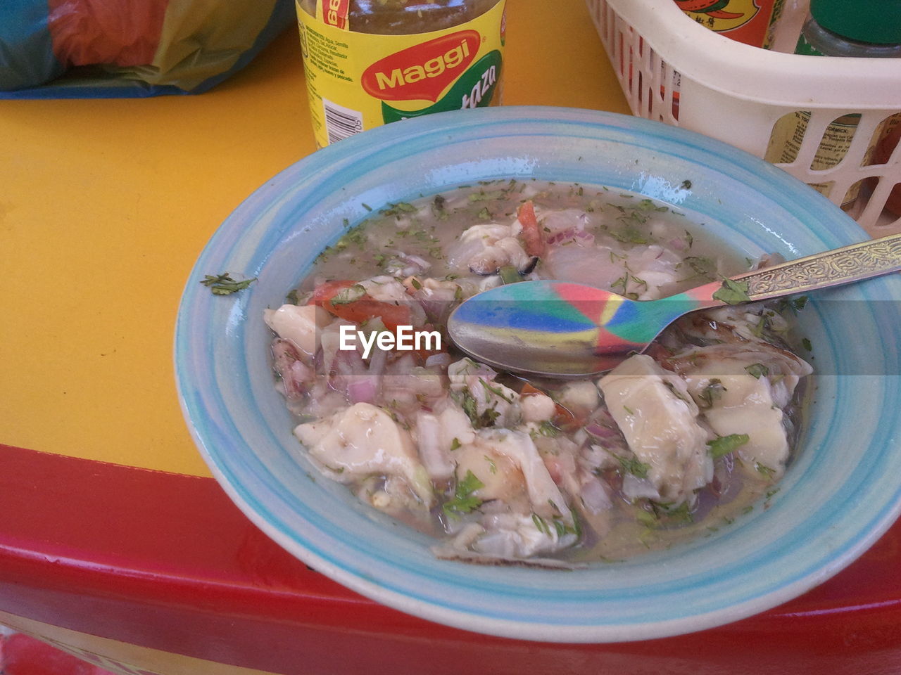 CLOSE-UP OF SERVED FOOD