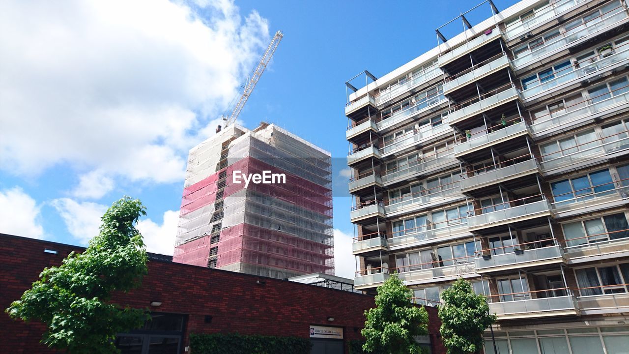 Low angle view of building against sky