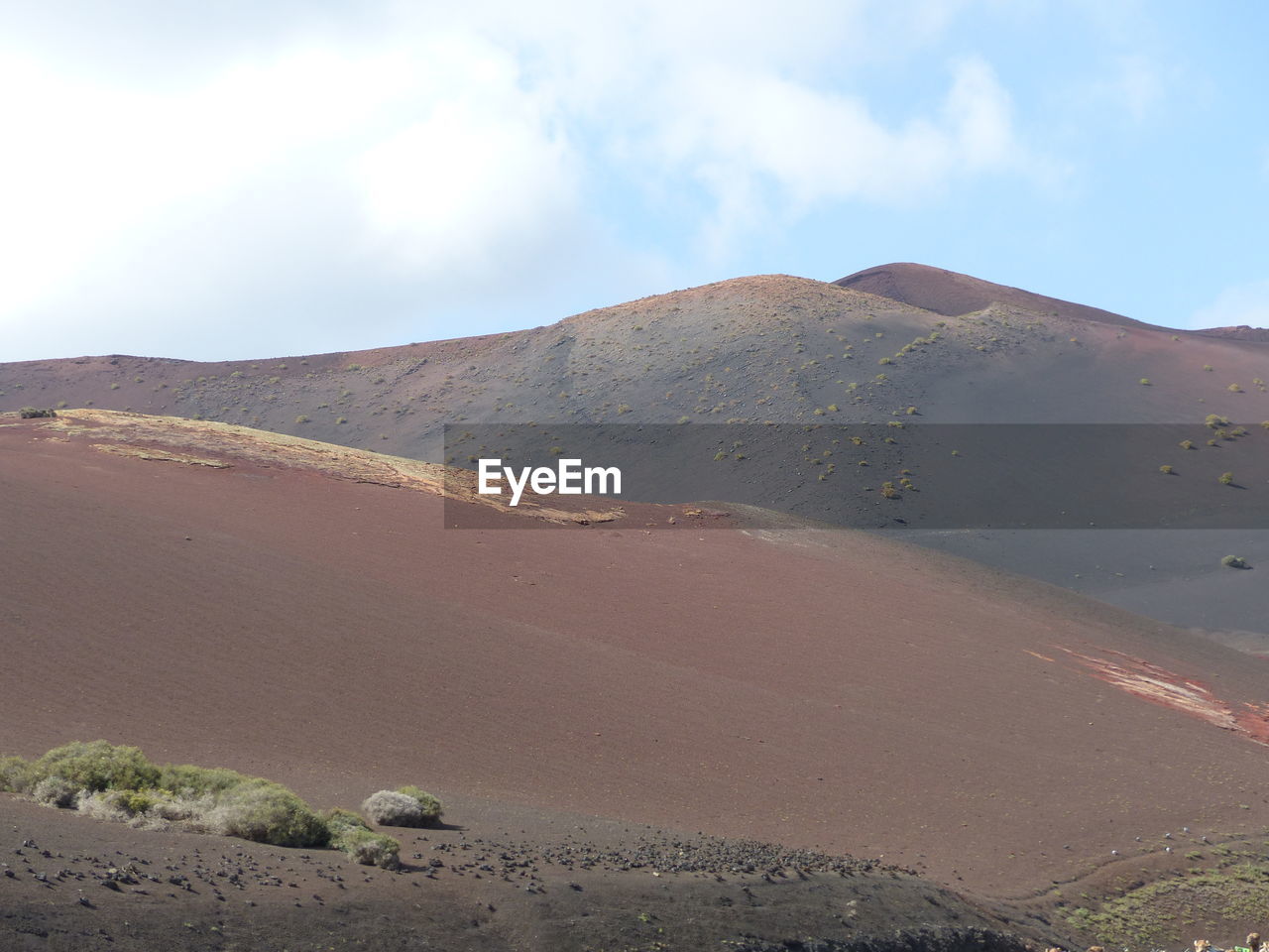 Scenic view of desert against sky