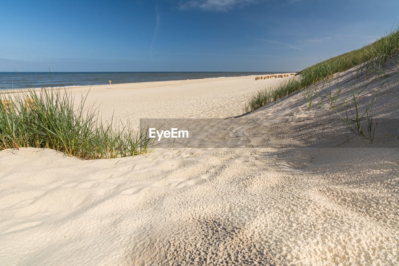 SCENIC VIEW OF SANDY BEACH AGAINST SKY