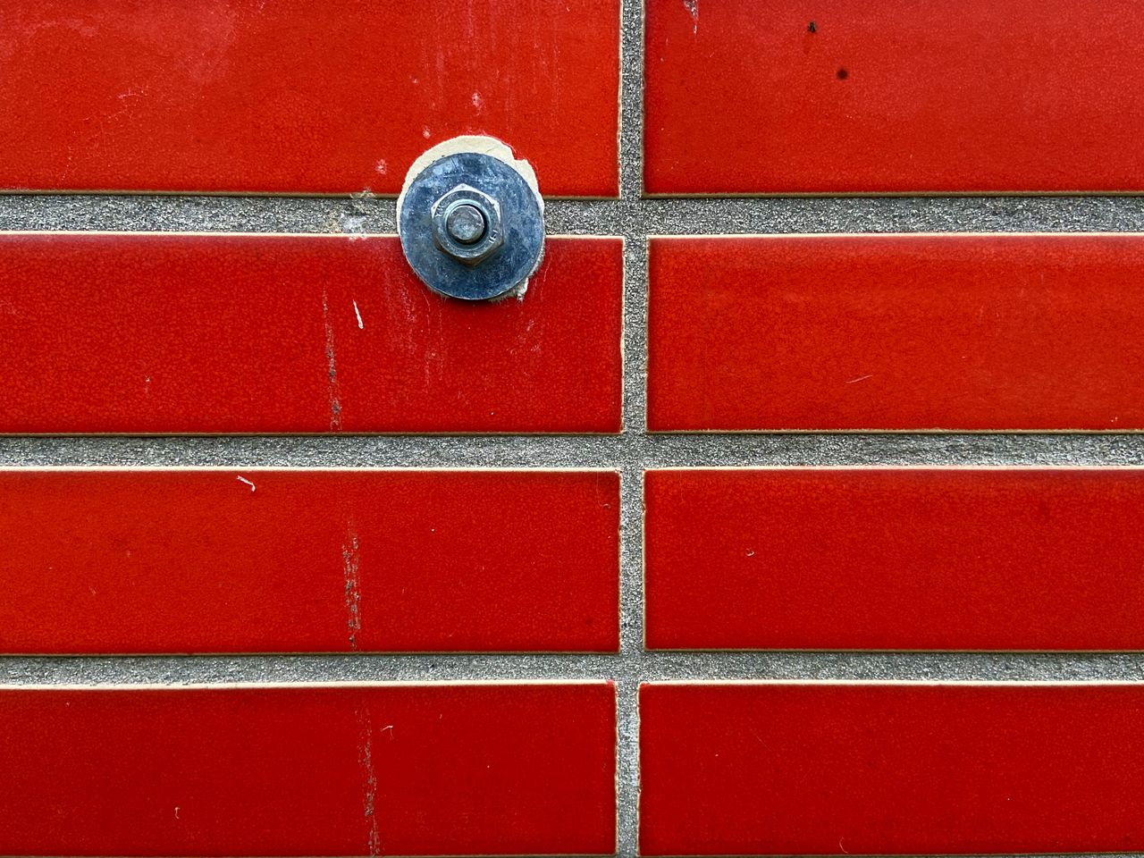 FULL FRAME SHOT OF RED METAL DOOR