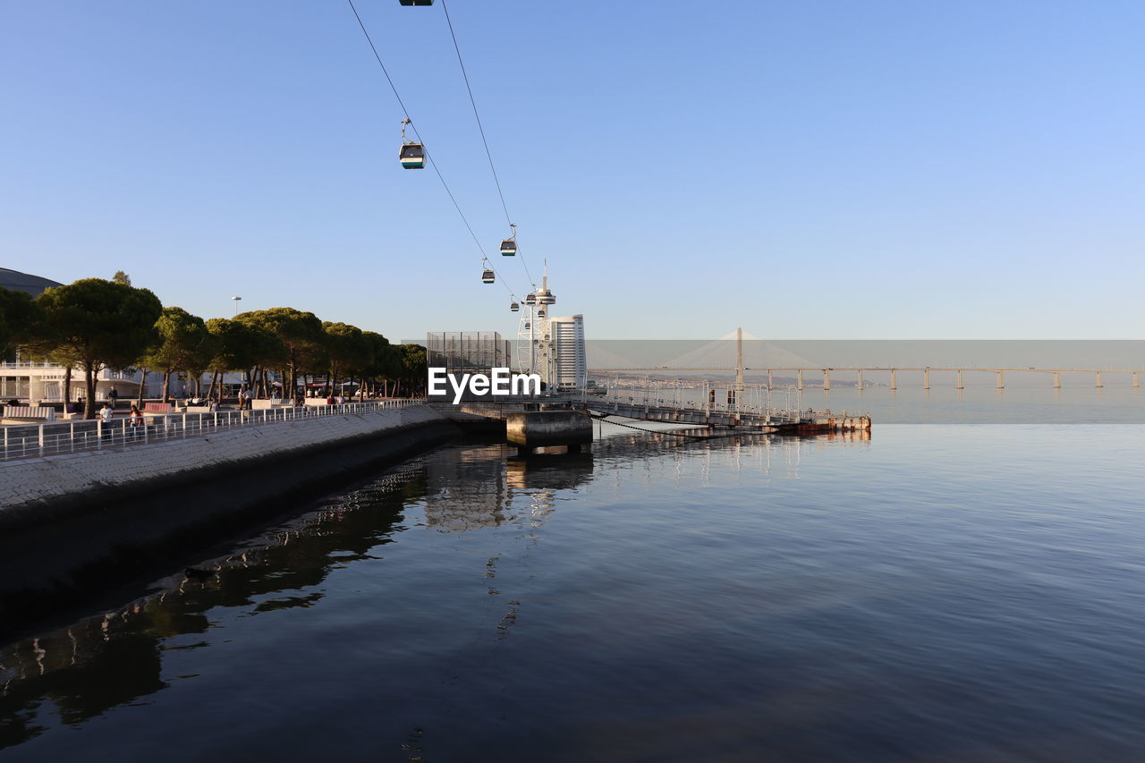 VIEW OF BRIDGE OVER RIVER AGAINST SKY