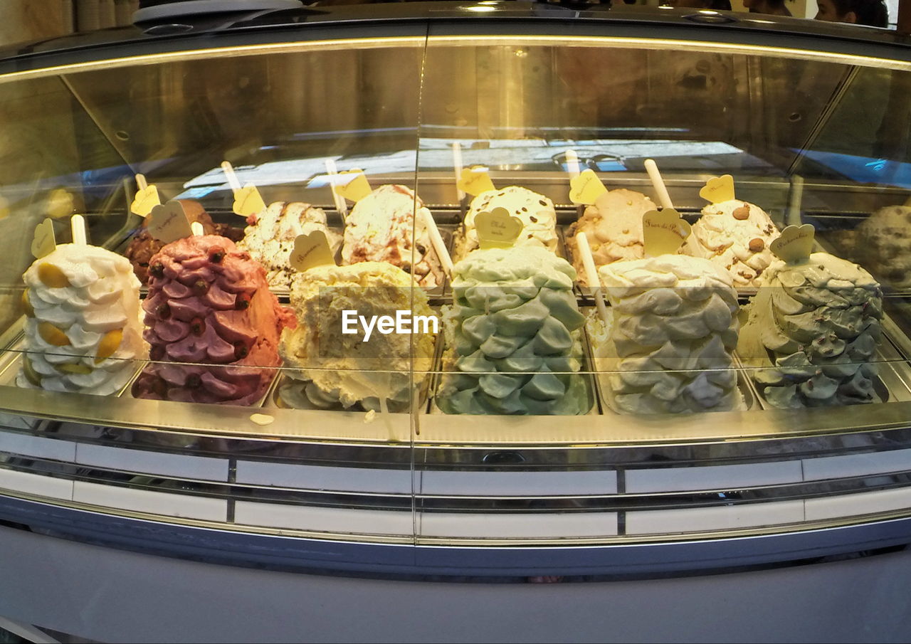 CLOSE-UP OF ICE CREAM IN GLASS