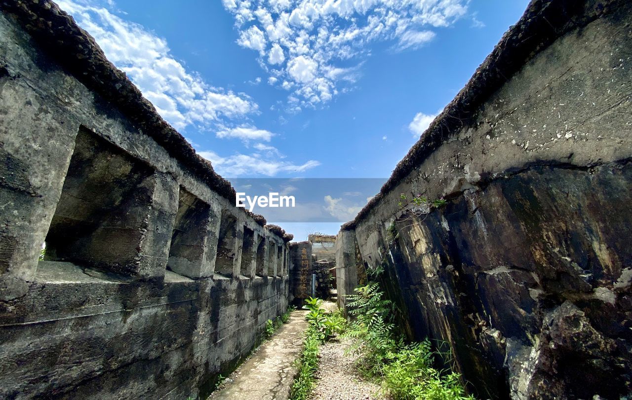 FOOTPATH AMIDST OLD BUILDINGS