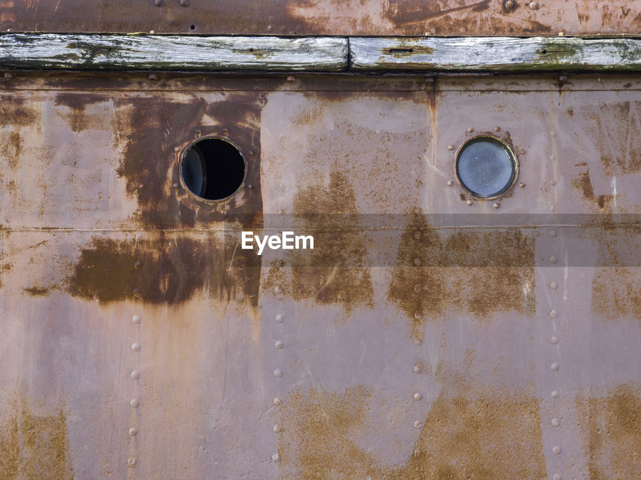 Full frame shot of rusty shipwreck