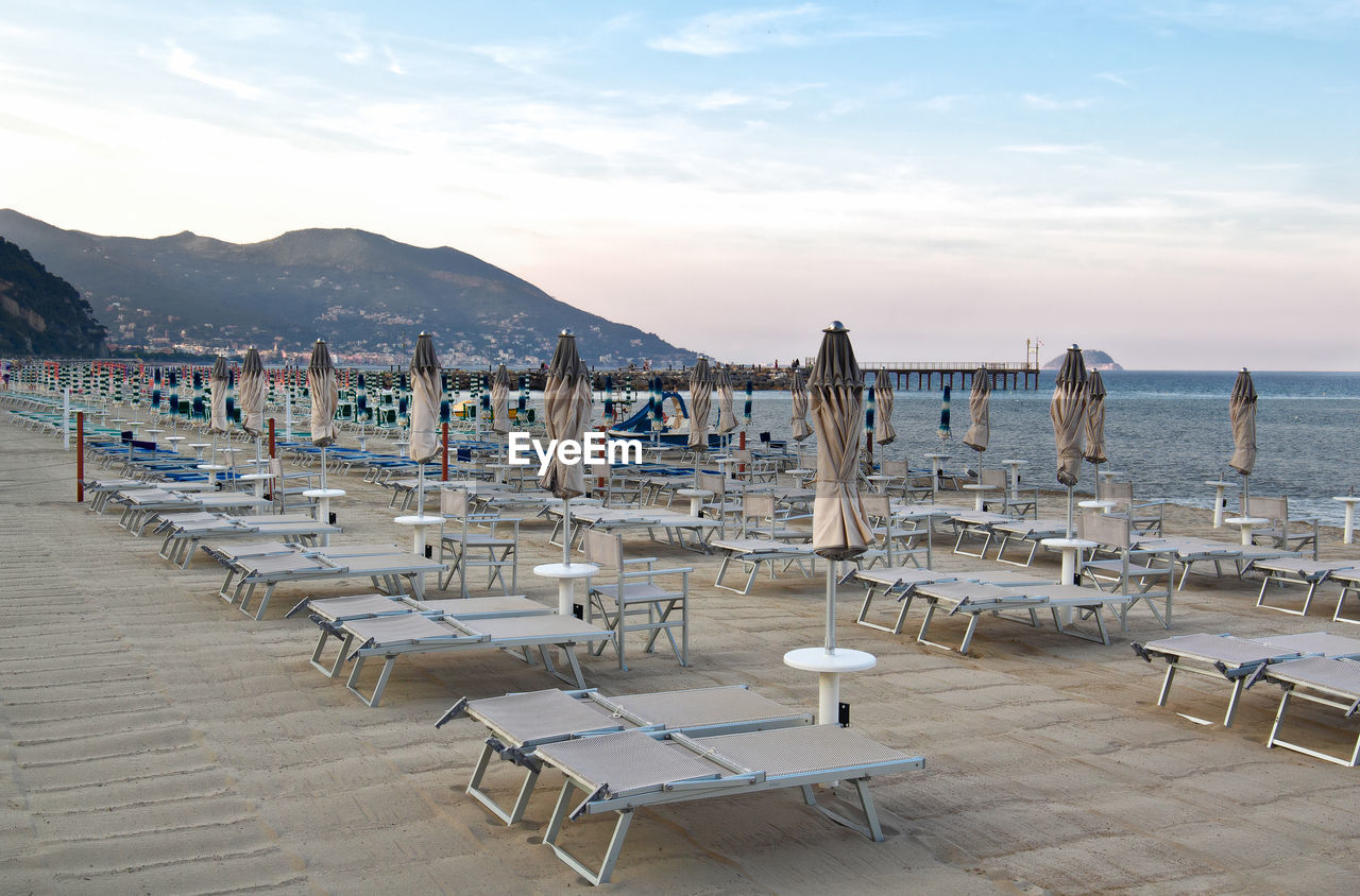 Beautiful ligurian beach of town of laigueglia, photo taken during a summer holiday.