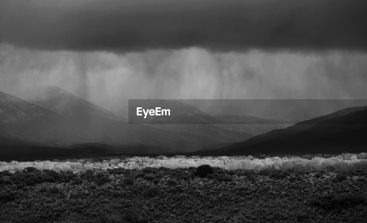 View of mountain against cloudy sky