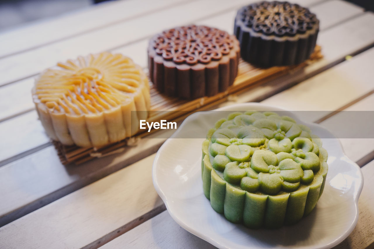 CLOSE-UP OF CUPCAKES ON PLATE