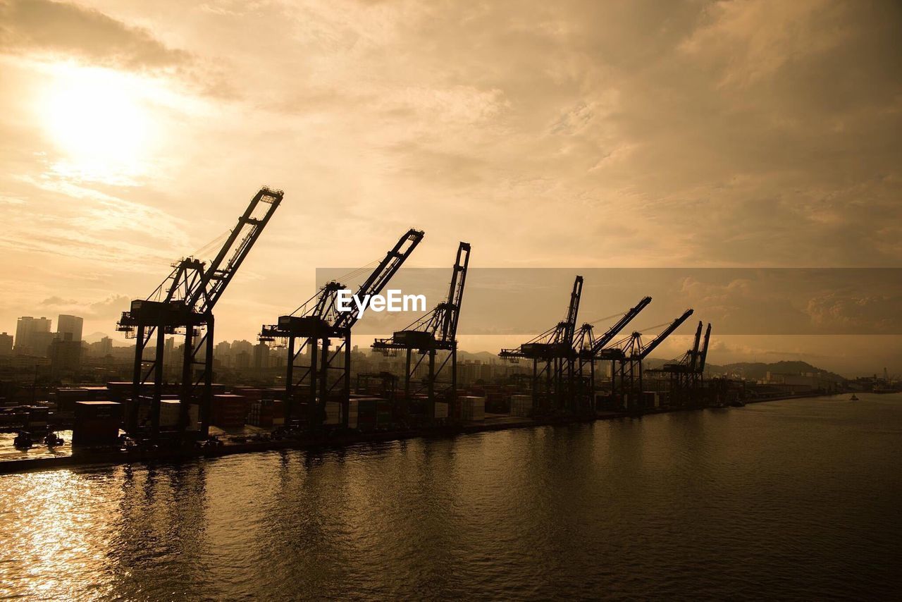 Cranes at commercial dock