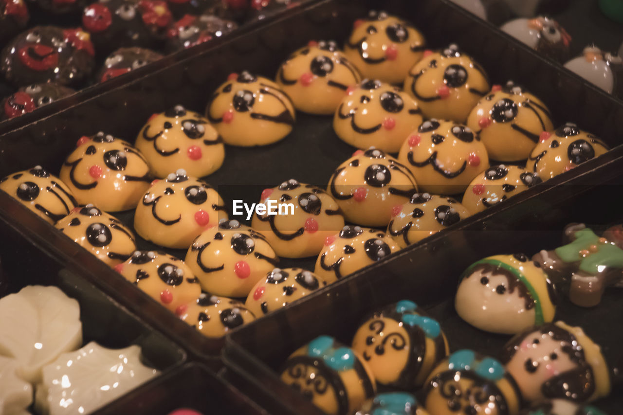 HIGH ANGLE VIEW OF CANDIES IN STORE