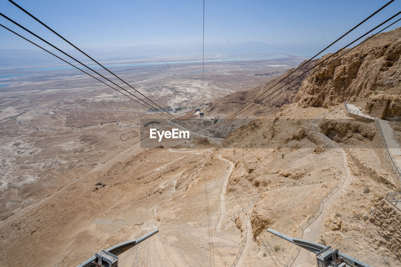 Masada snake path from cable way in israel towards fortress