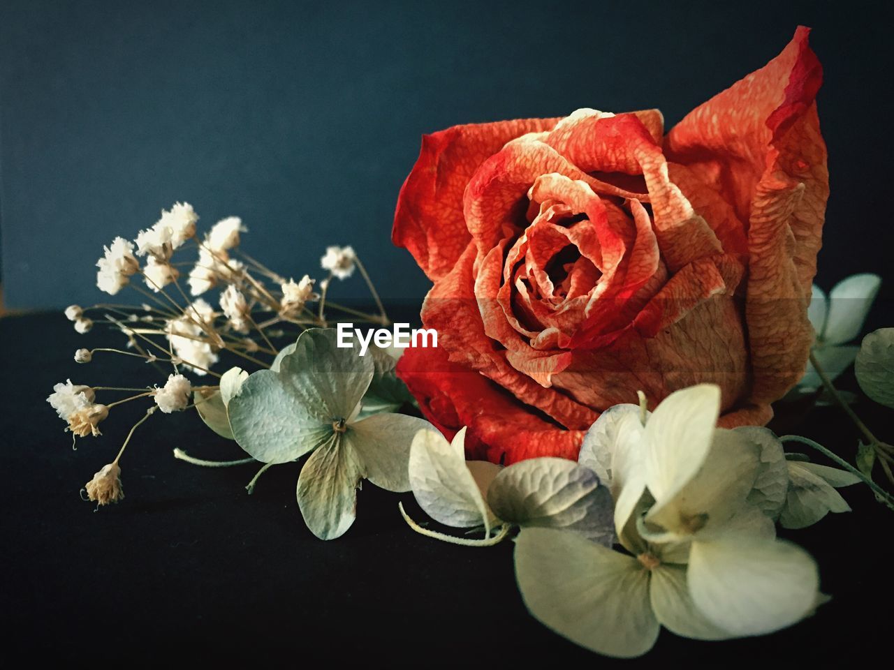 Close-up of flower bouquet on table