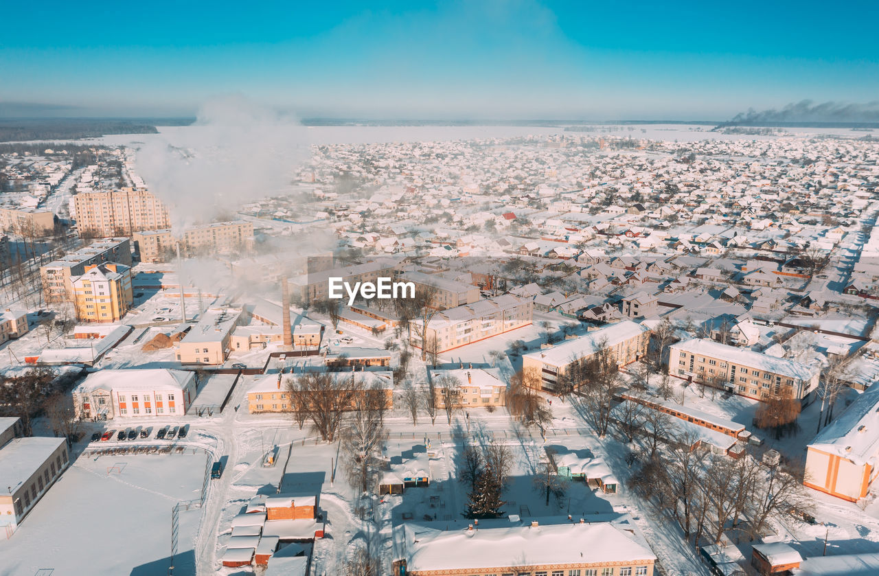 high angle view of cityscape