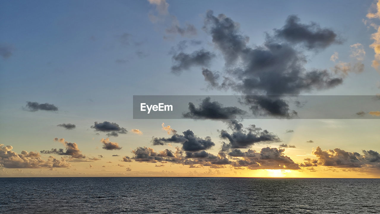 SCENIC VIEW OF SEA DURING SUNSET