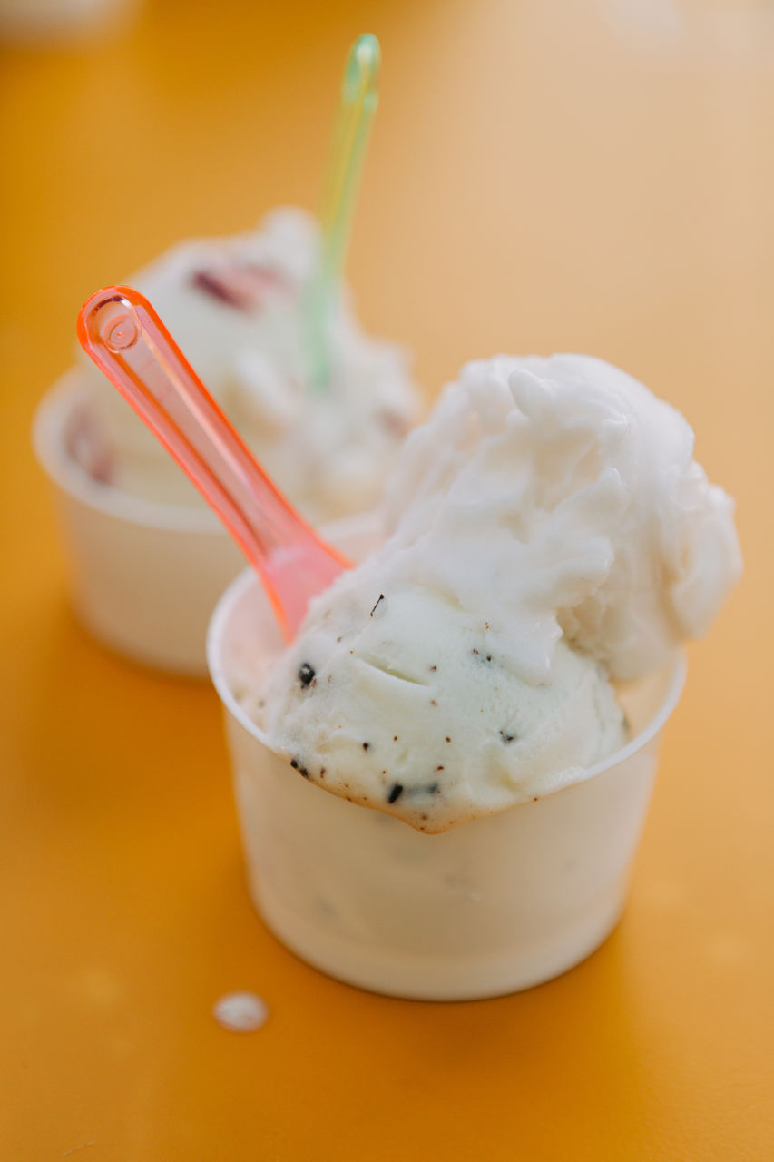 CLOSE-UP OF ICE CREAM CONE