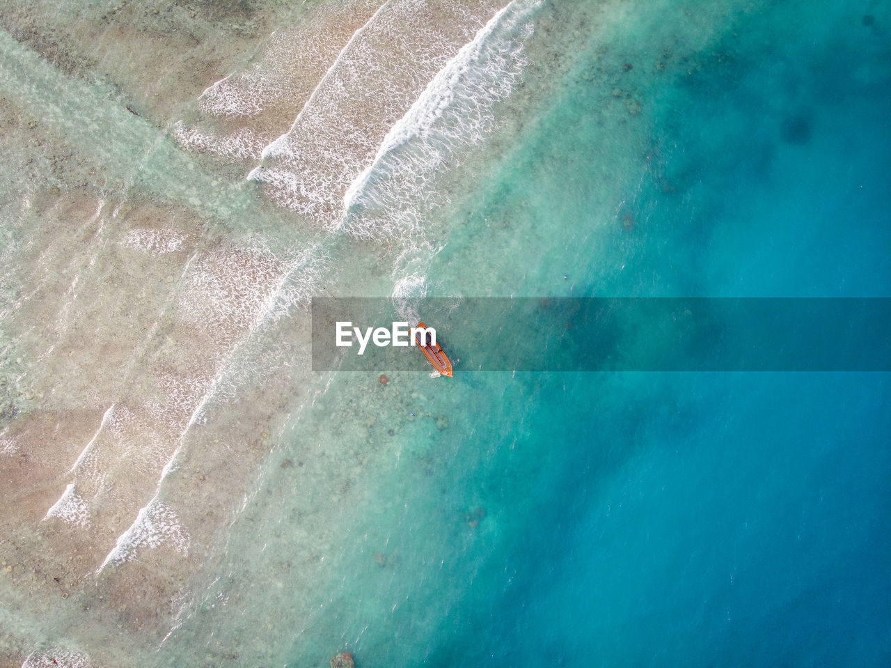 High angle view of sea