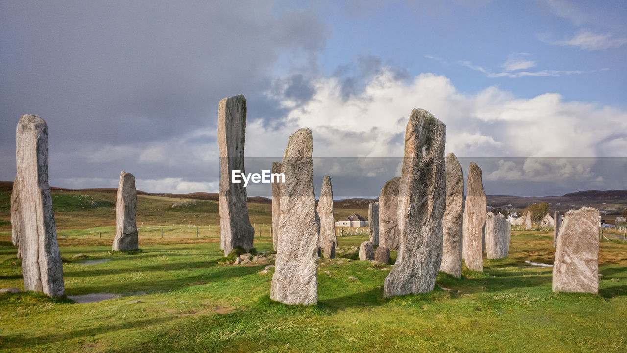 Callanish stones against sky