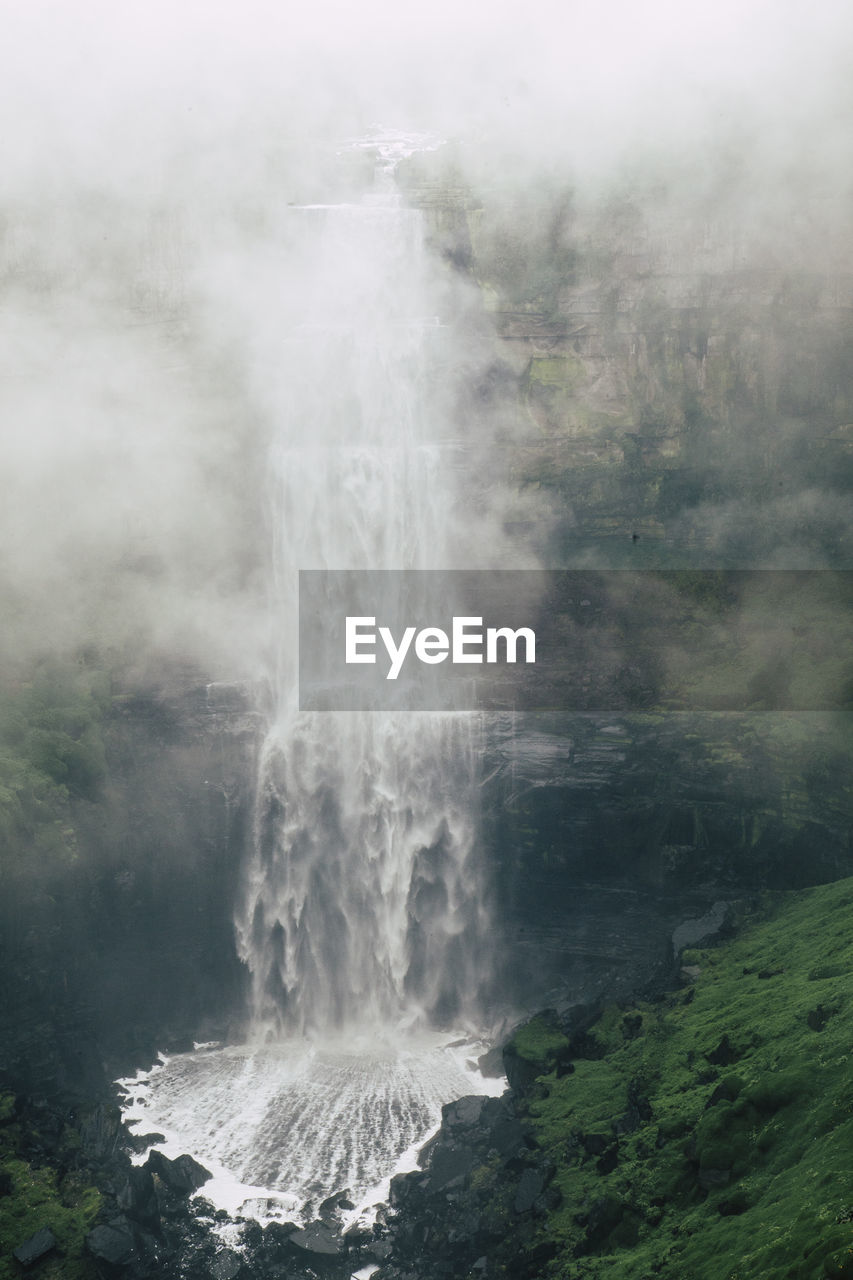 Misty view of waterfall tequendama falls, colombia