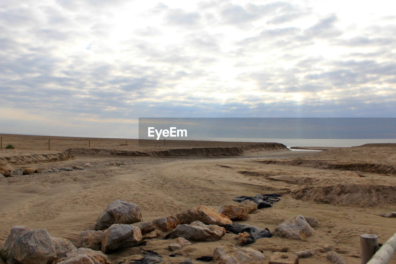 Scenic view of desert against sky