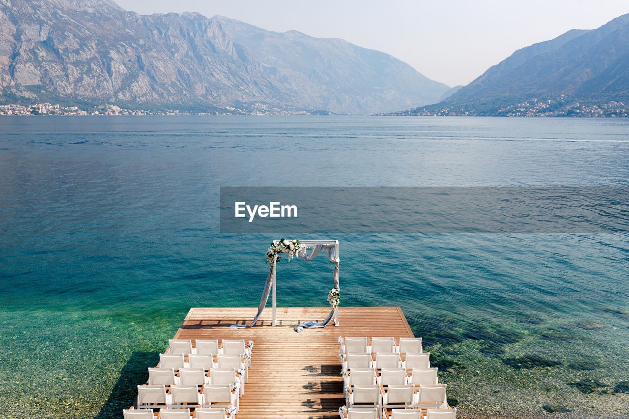 Pier over lake