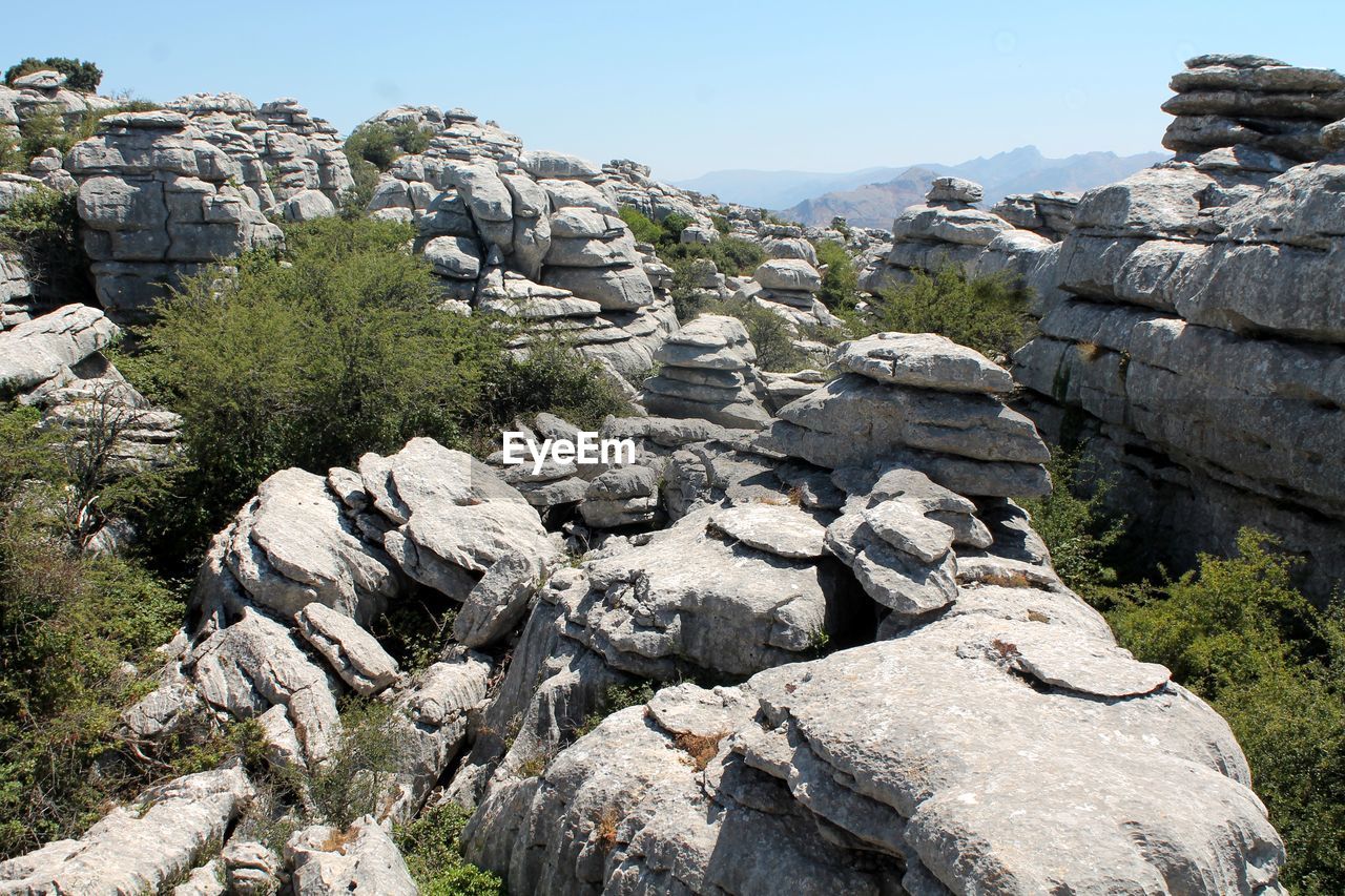 The nature reserve of el torcal, in antequera, one of the most impressive karst landscapes in eu.
