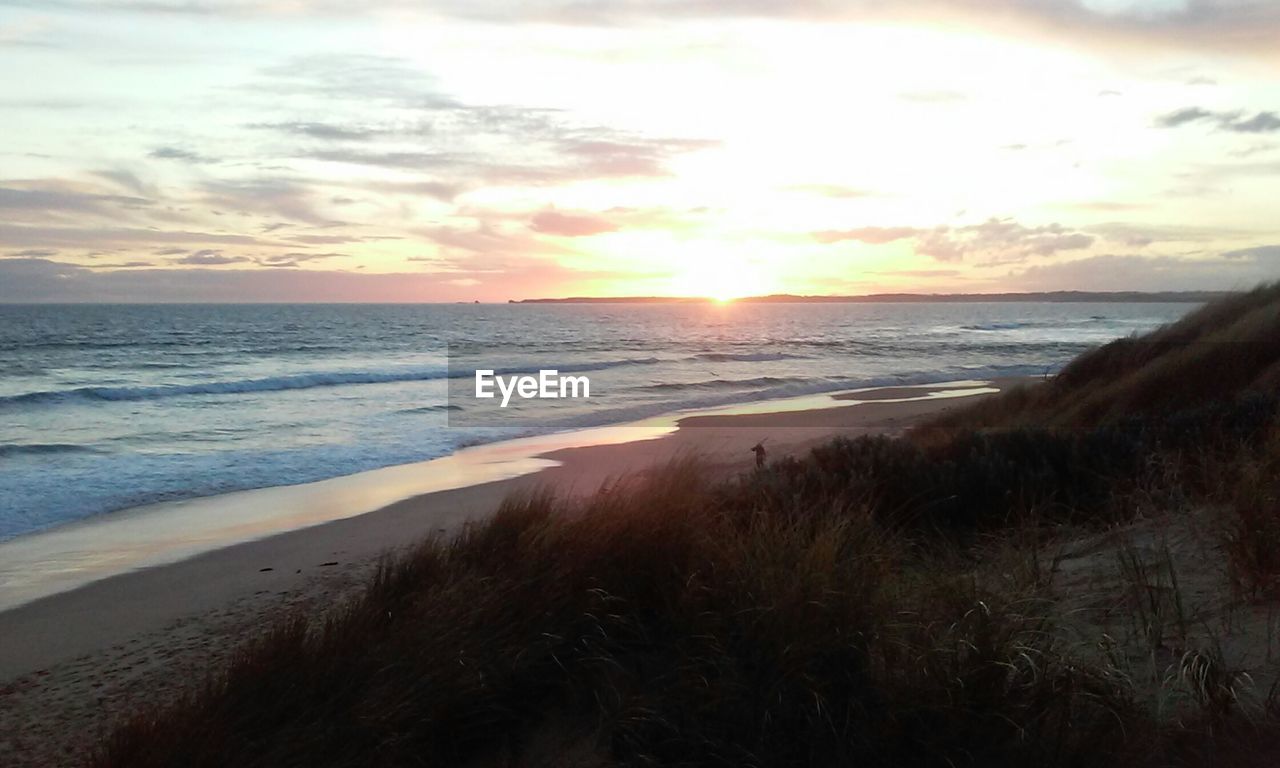 SCENIC VIEW OF SEA DURING SUNSET