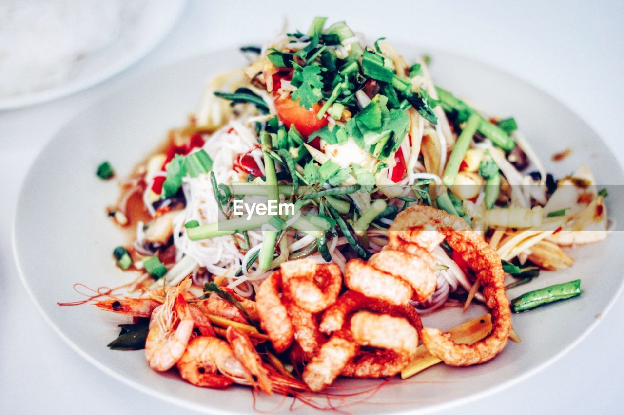 Close-up of seafood in plate