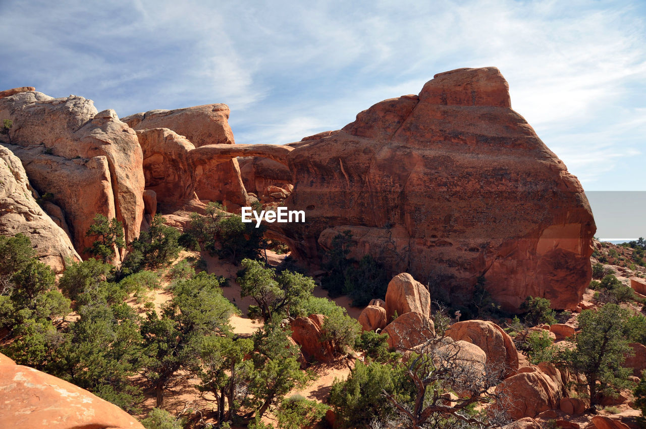 Scenic view of rocky mountains against sky