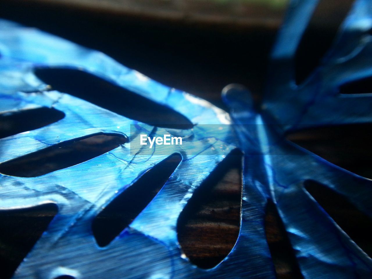 Close-up of artificial butterfly made up from metal