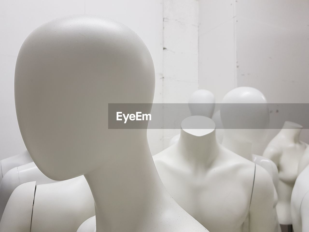 Close-up of mannequins
