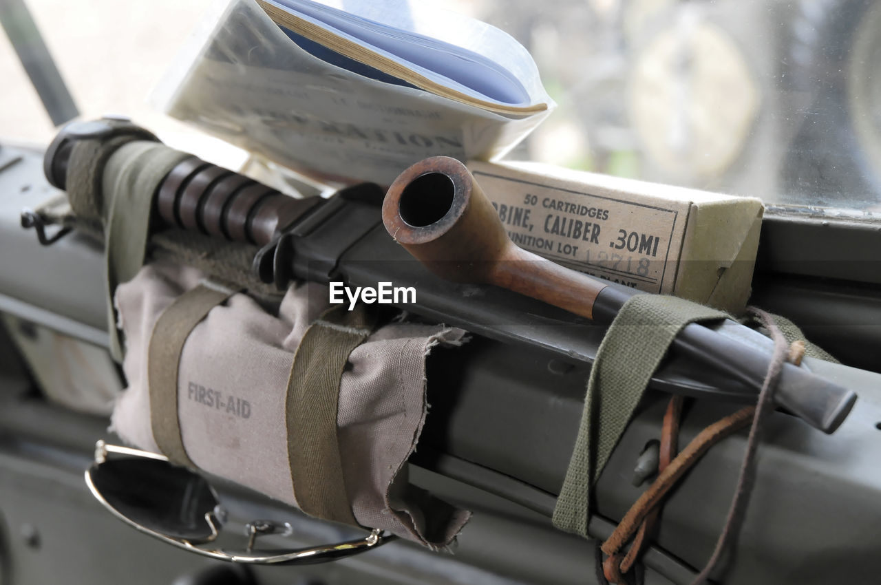 HIGH ANGLE VIEW OF COIN-OPERATED BINOCULARS