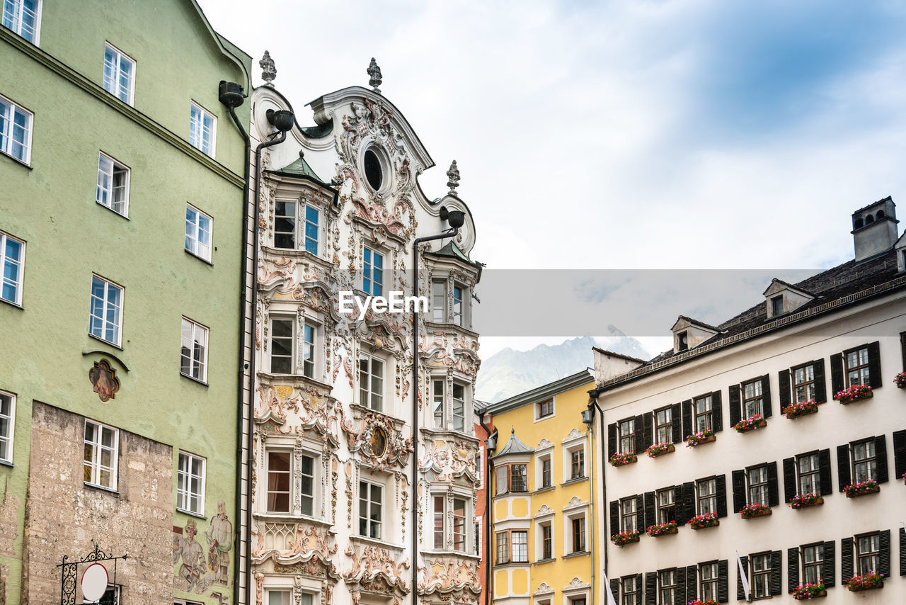 Low angle view of buildings in city