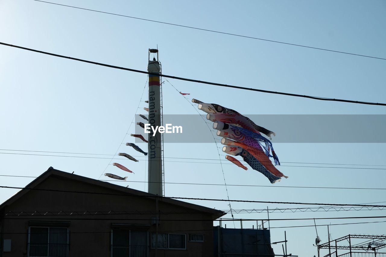 LOW ANGLE VIEW OF POWER LINES AGAINST SKY