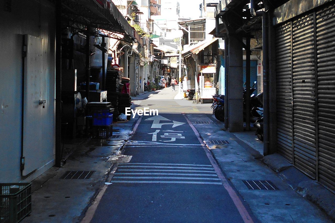 NARROW ALLEY AMIDST BUILDINGS