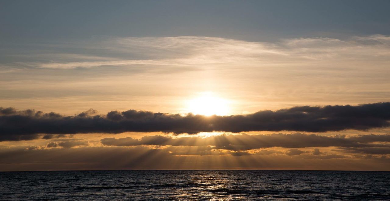 VIEW OF SEA AGAINST SKY DURING SUNSET