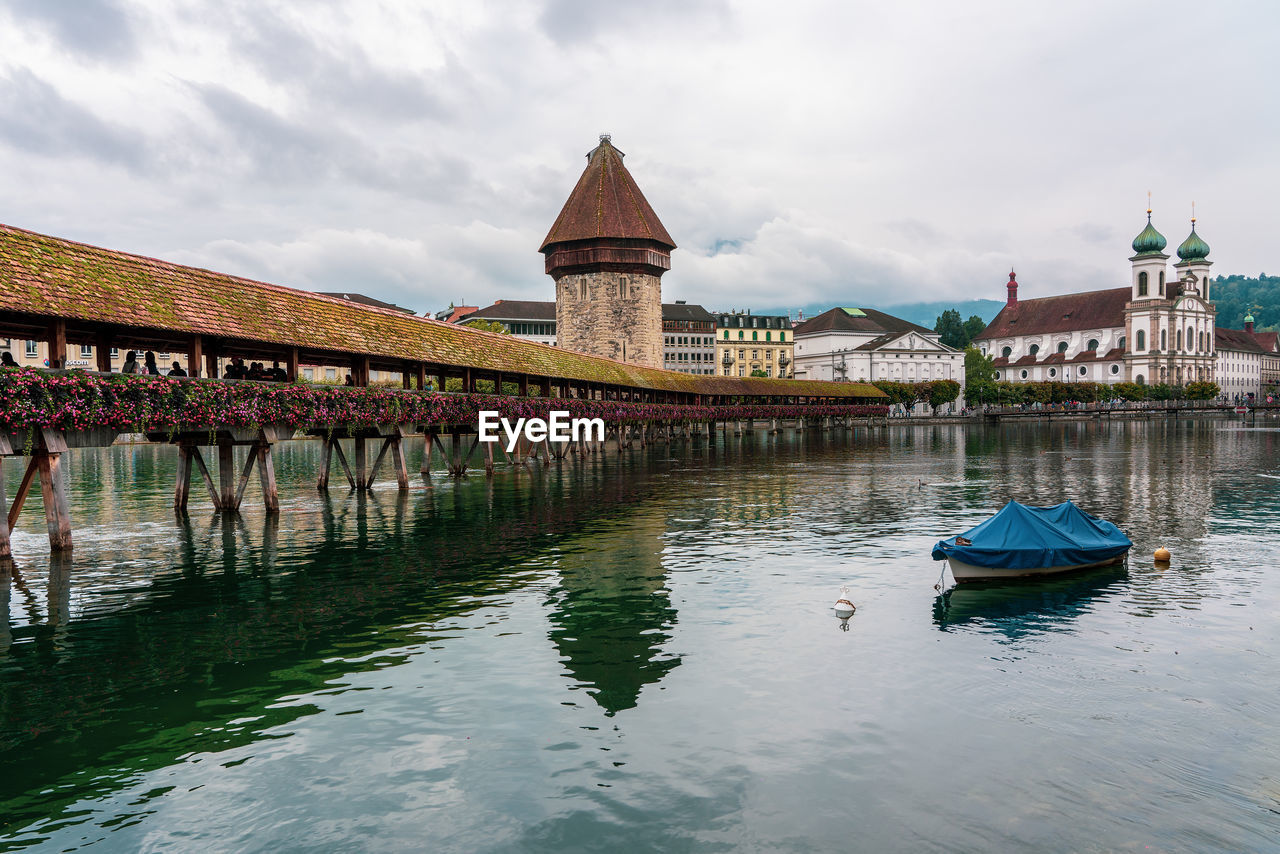 View of the old town of lucerne in switzerland.