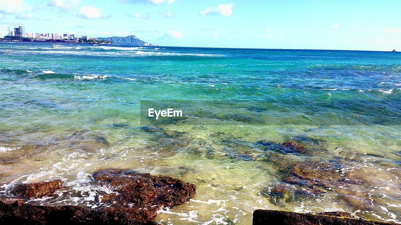 Scenic view of sea against sky