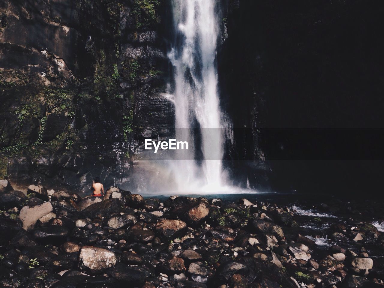 WATER SPLASHING IN WATERFALL