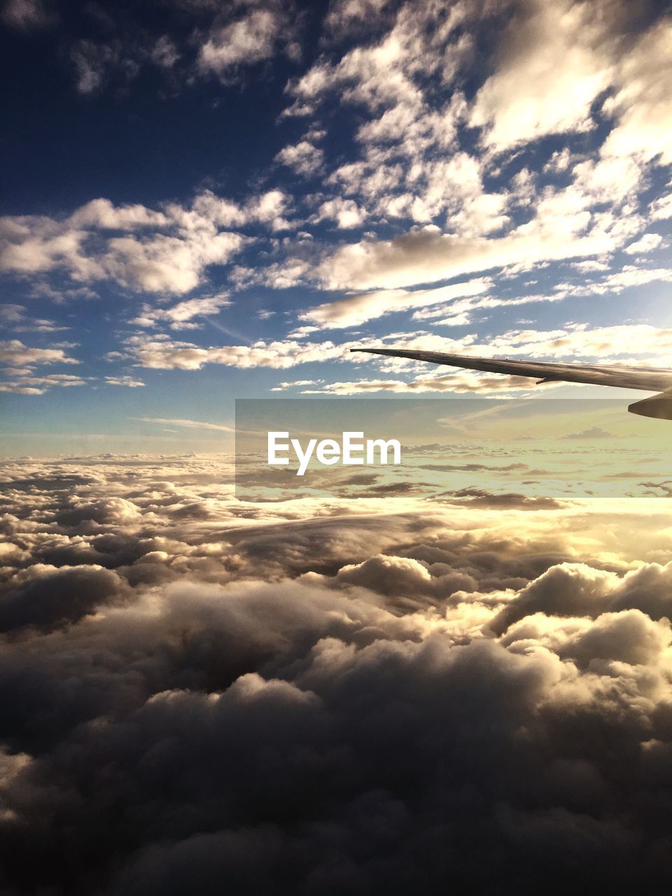 Aerial view of cloudscape during sunset