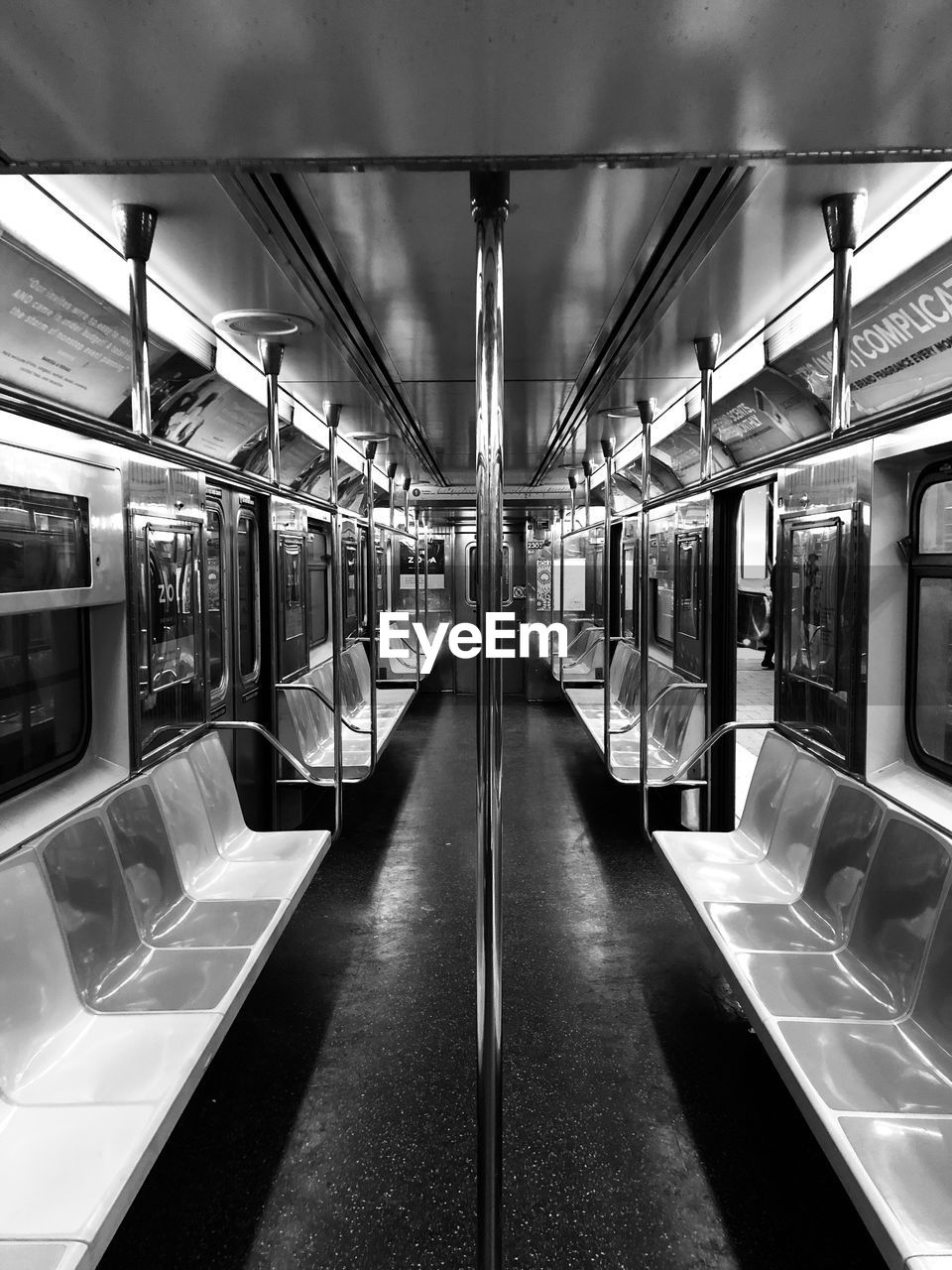 VIEW OF TRAIN IN SUBWAY STATION