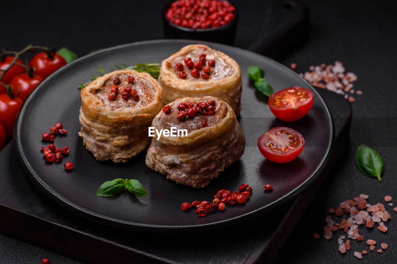 close-up of food in plate