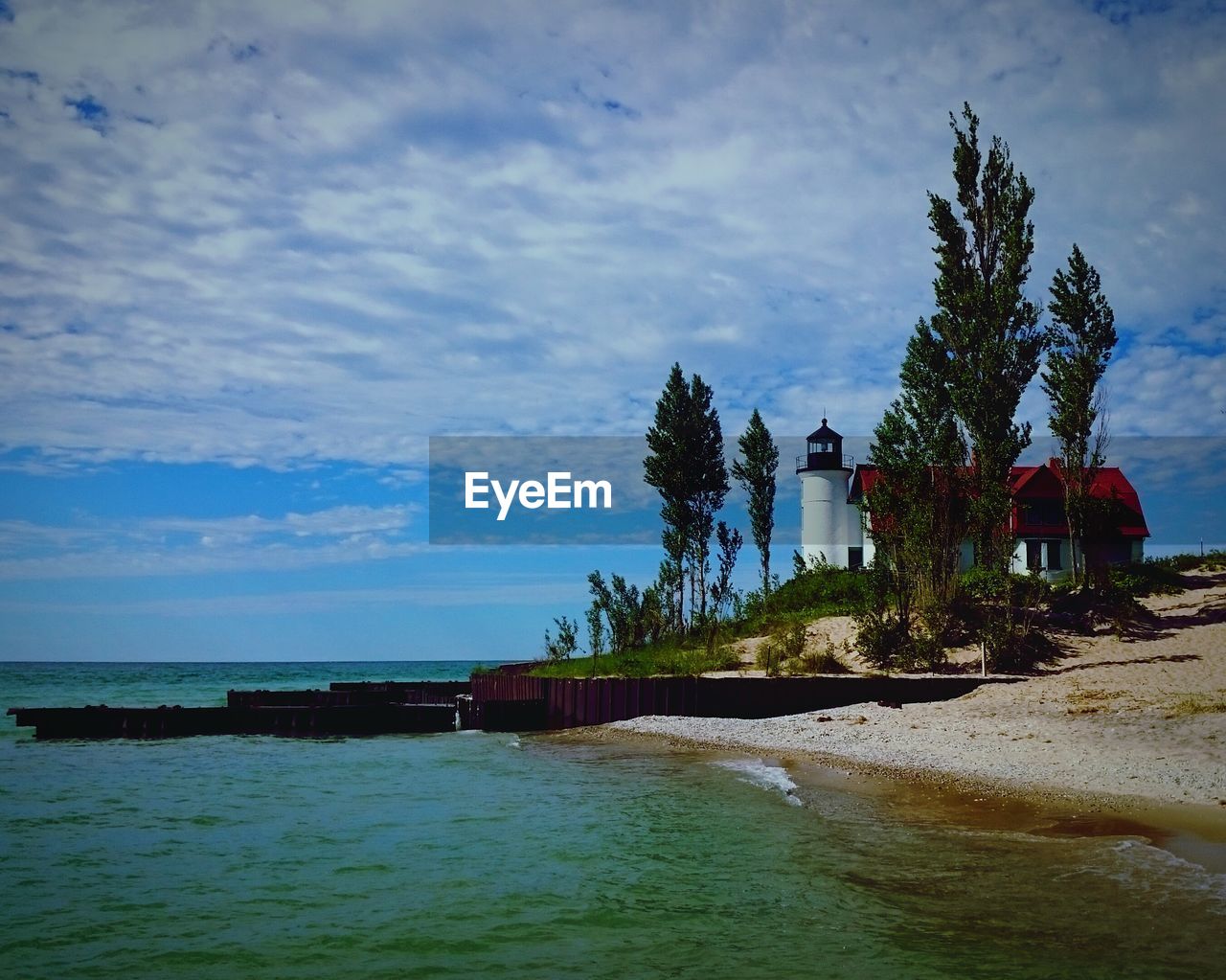 VIEW OF CALM BLUE SEA AGAINST SKY