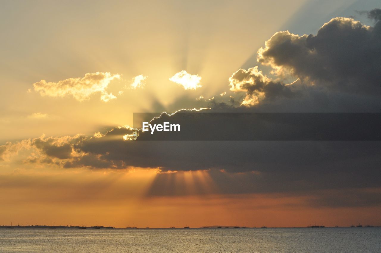 SCENIC VIEW OF SEA DURING SUNSET