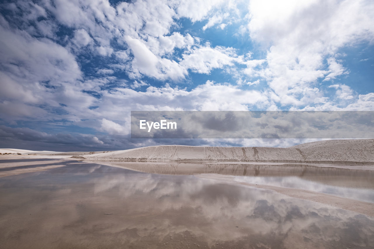 Scenic view of desert against sky