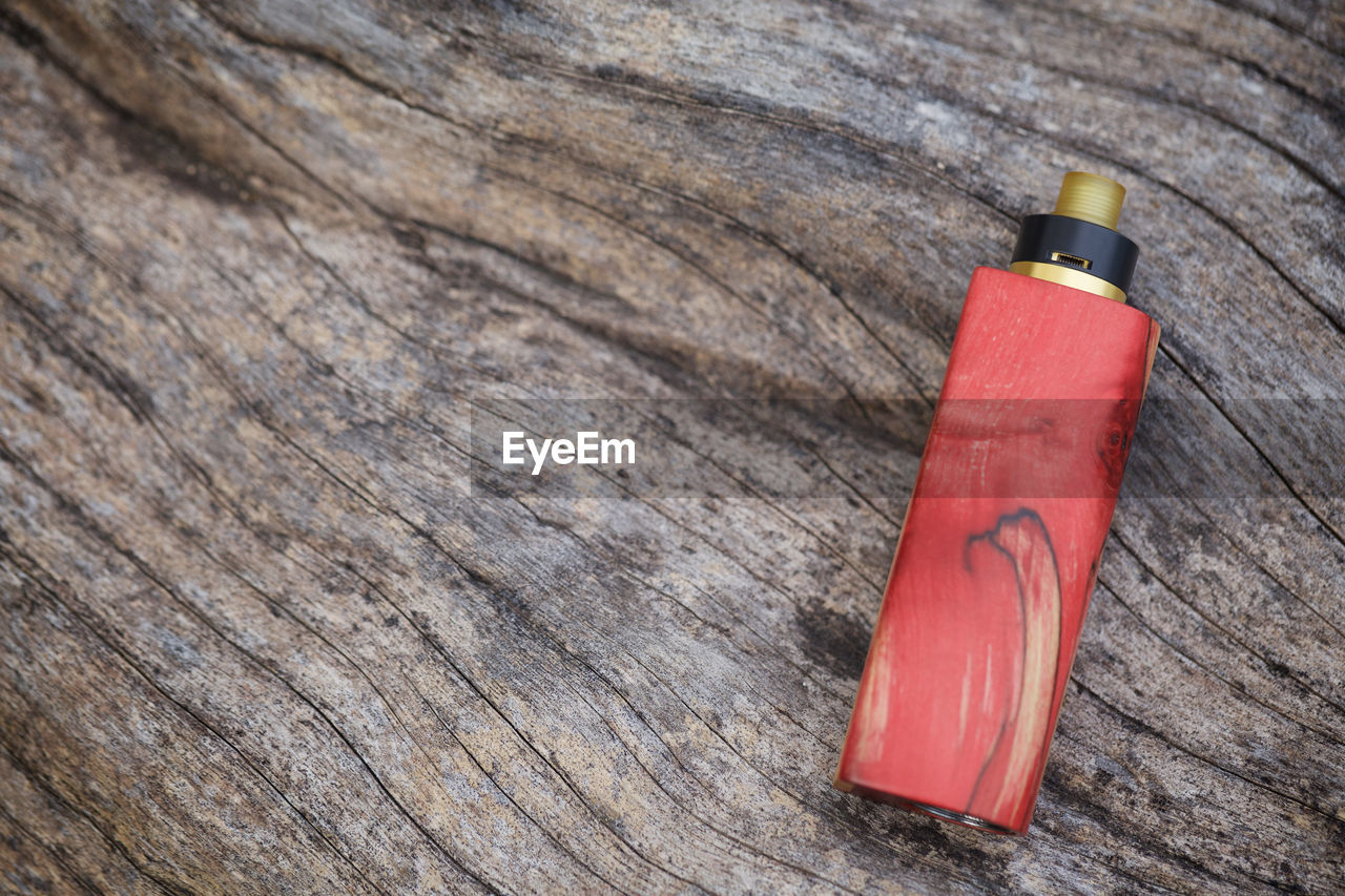 Close-up of electronic cigarette on table