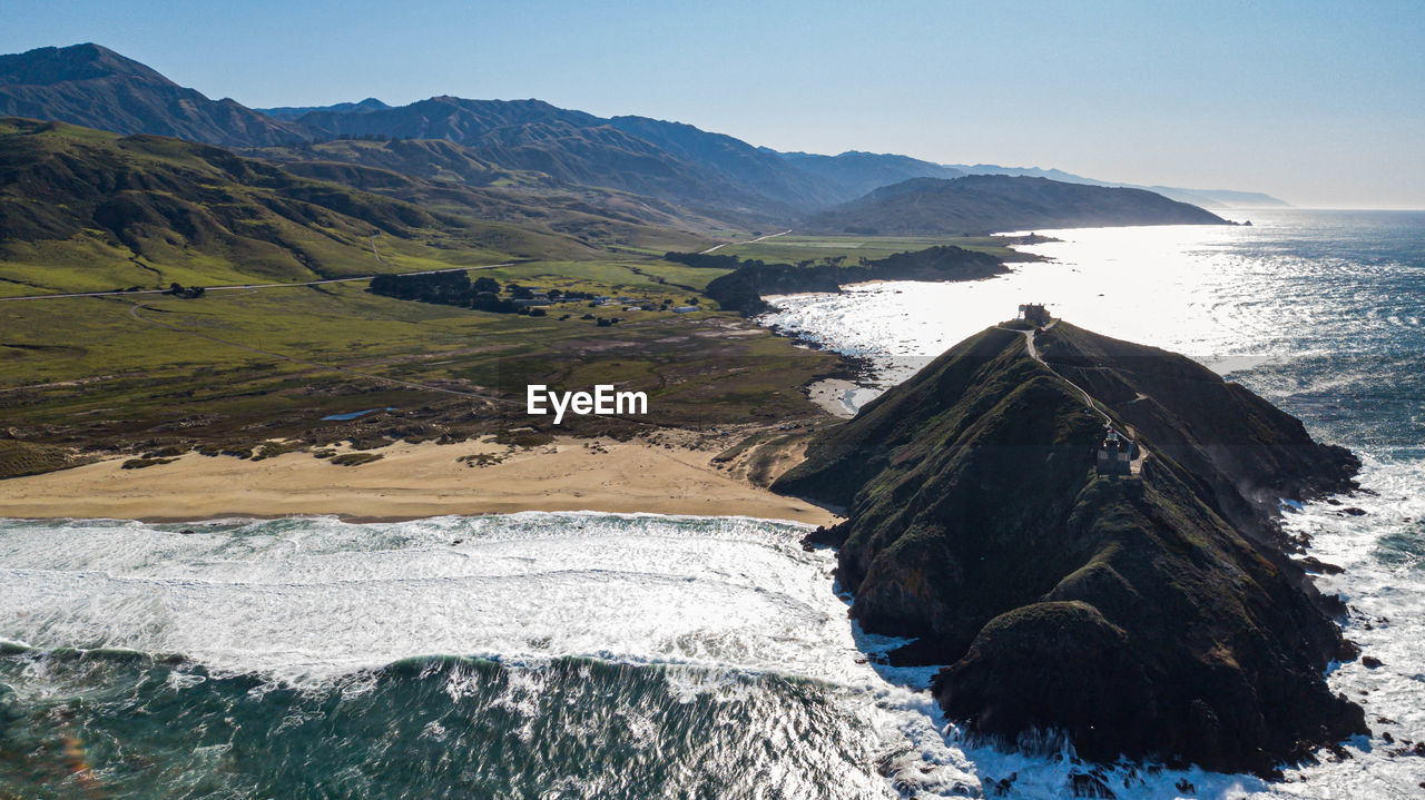 Aerial view of sea